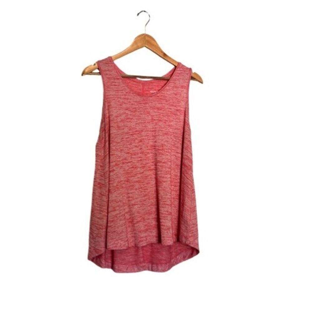 Merona Tank Relaxed Heathered Orange Red Size Medium Casual Summer High Low
